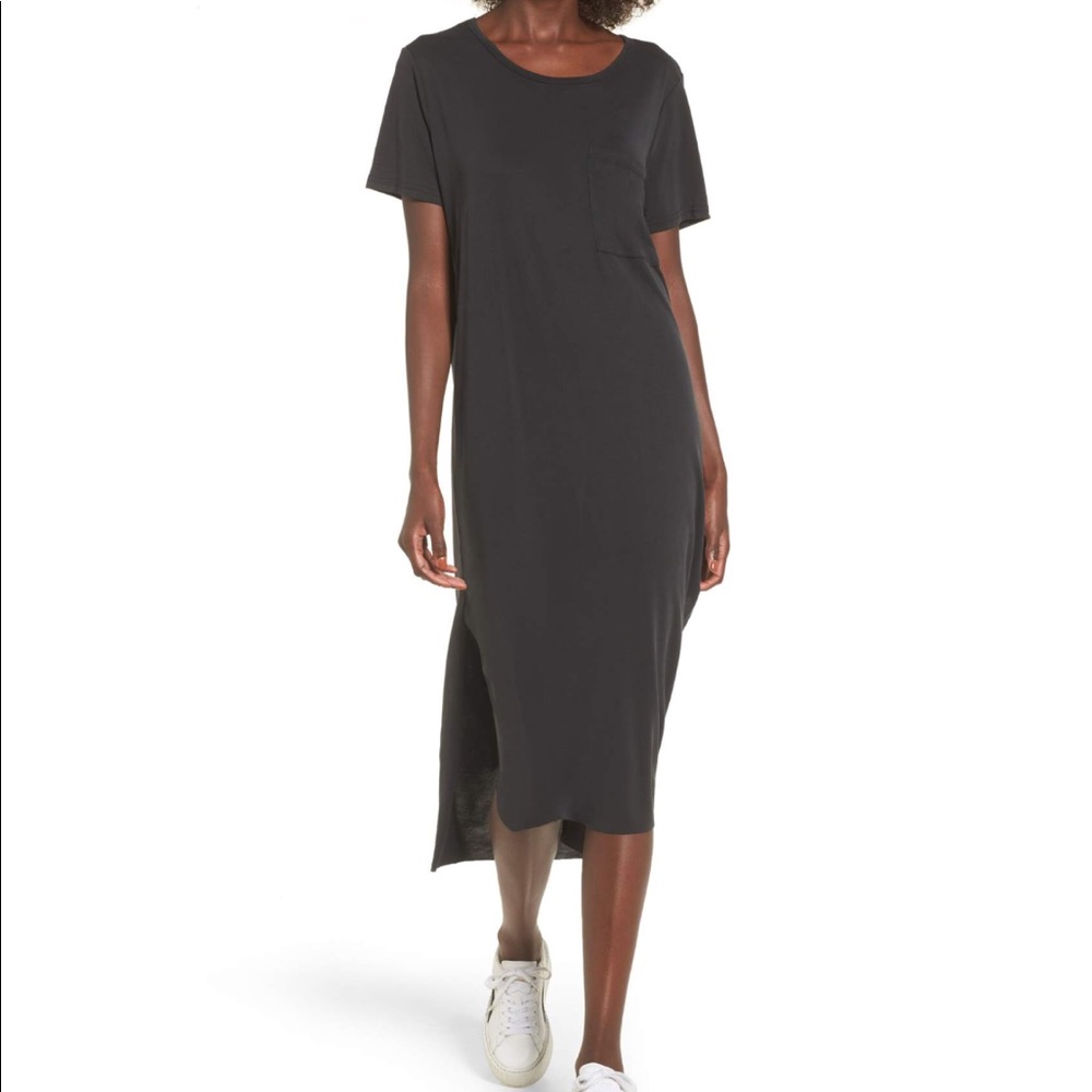 Midi T-Shirt Dress with Slits